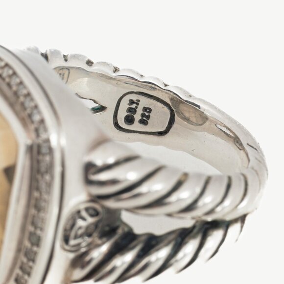 David Yurman Albion 18k Gold & Sterling Silver Diamond Ring - Picture 5 of 6